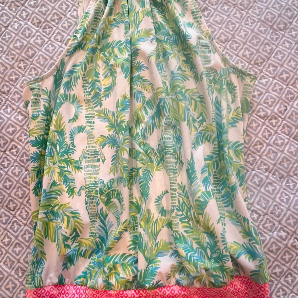 Tropical Print Sleeveless Top